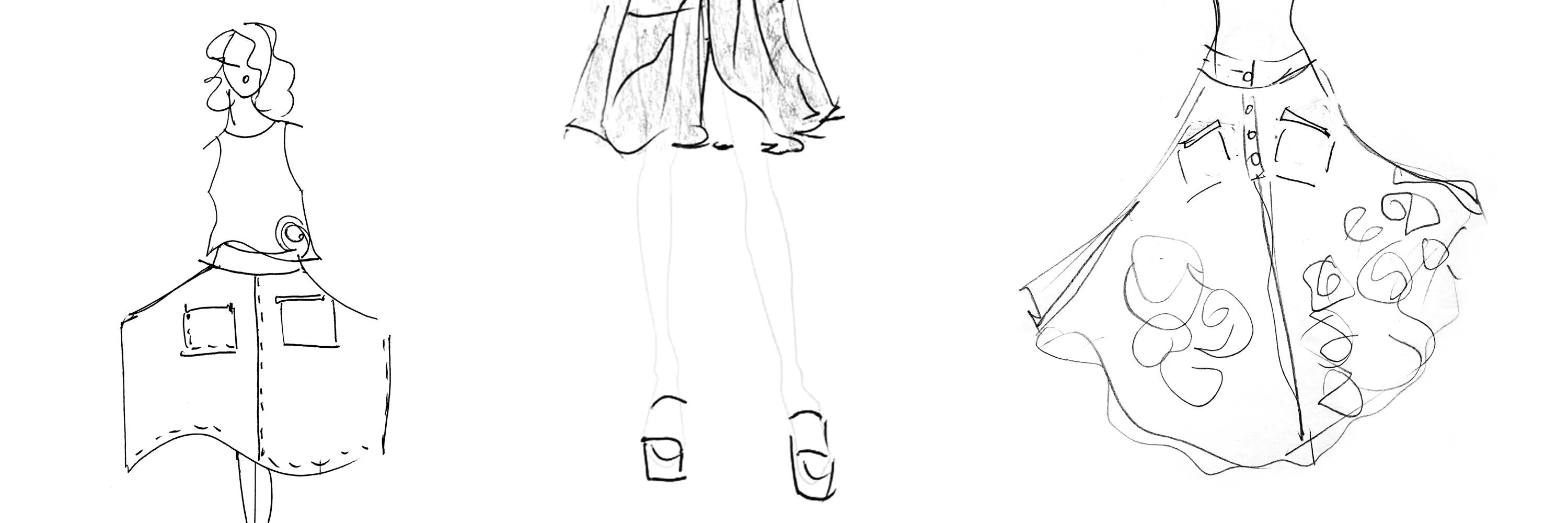 Sketches Faldas Cabrales